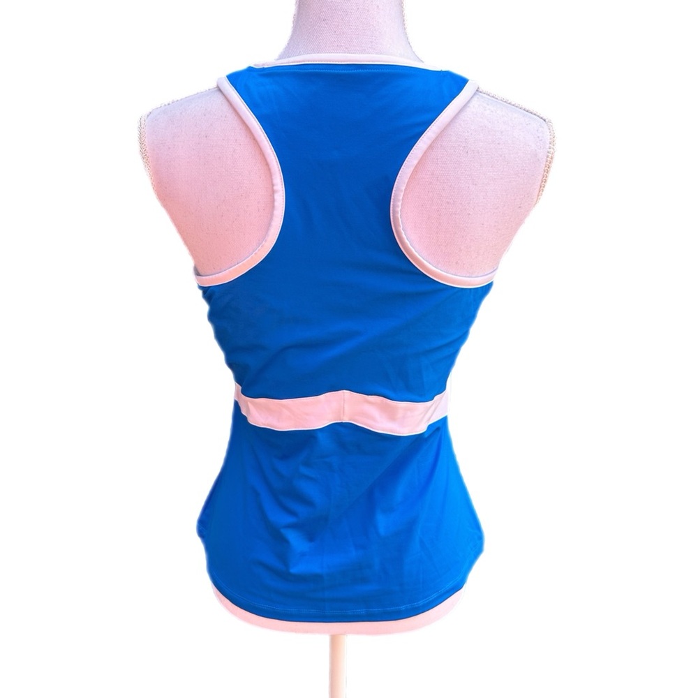 NWT Fila Tennis Heritage Racerback Tank in Blue and White - Size Medium - Picture 3 of 8